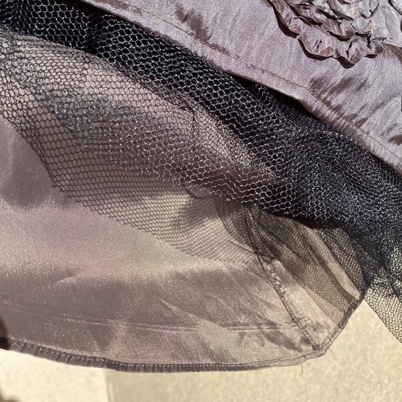 Adrianna Pappell boutique dress iridescent dressy taffeta midi halter - Picture 9 of 9